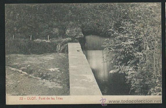 Postales: 22. Olot. Font de las trias. - Foto 1