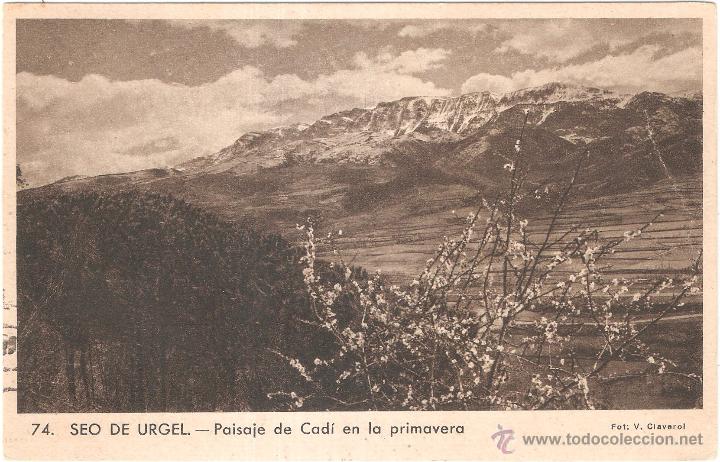 Postales: Seo de Urgel Paisaje de Cadi en la primavera 1949
