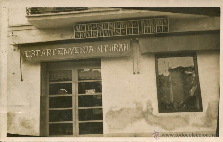 Postales: TARRAGONA-TIENDA ESPARDENYERIA-M. DURAN-MUY RARA
