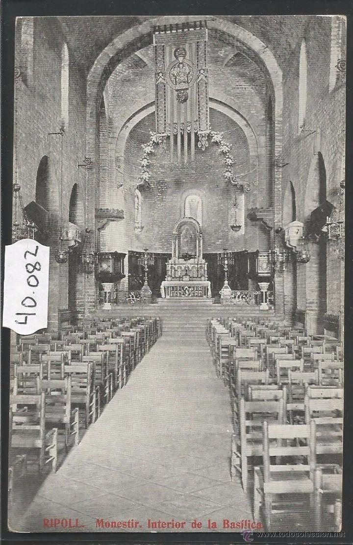 Postales: RIPOLL - MONESTIR - INTERIOR DE LA BASILICA - THOMAS - (40082) - Foto 1