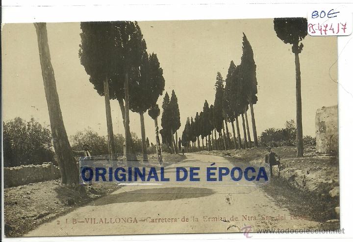 Postcards: (PS-47417)POSTAL FOTOGRAFICA DE VILALLONGA-CARRETERA DE LA ERMITA DE NTRA.SRA.DEL ROSER