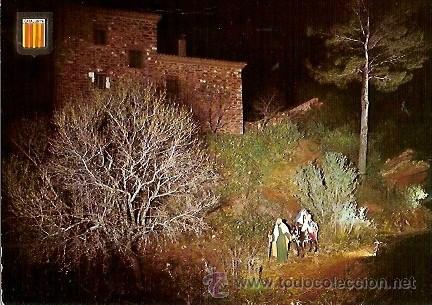 Postkarten: POSTAL A COLOR N&ordm; 1896 FE SENY I ART DEL POBLE CATALA 1&ordm; PESSEBRE VIVIENT DE CATALUNYA LA FUGIDA A E