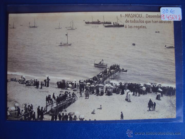 Postcards: (PS-47648)POSTAL FOTOGRAFICA DE MASNOU-DESEMBARCO DE TODOS LOS QUE HAN ASISTIDO A LAS REGATAS