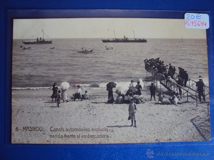 Postcards: (PS-47644)POSTAL FOTOGRAFICA DE MASNOU-CANOLS AUTOMOVILES EVOLUCIONANDO FRENTE AL EMBARCADERO