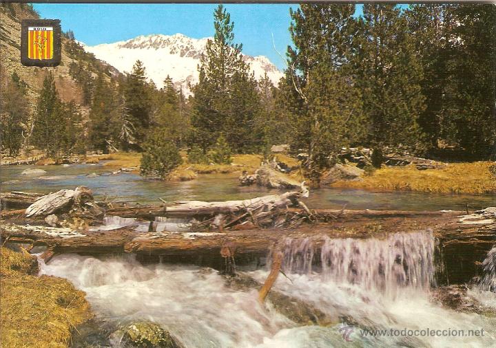 Postales: VALL DE BO&Iacute;, ALTA RIBAGOR&Ccedil;A (LLEIDA),PARC NACIONAL D'AIG&Uuml;ES TORTES - ESCUDO DE ORON&ordm; 954
