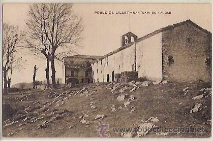 Postcards: ANTIGUA POSTAL POBLE DE LILLET SANTUARI DE FALGAS