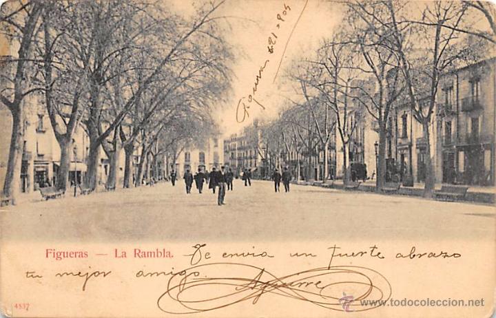 Postales: FIGUERAS (GERONA).- LA RAMBLA - Foto 1