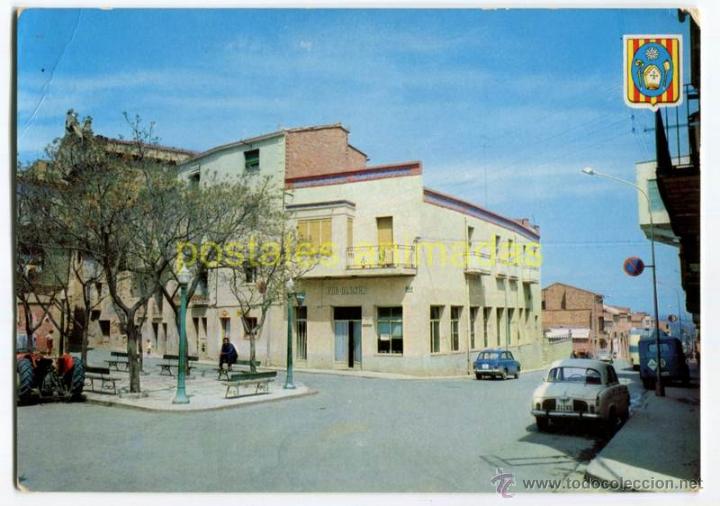 Postcards: m00087 alguaire - plaza san fausto y avenida jaime nadal 1970 - vista crom n&ordm;2 - seat 850 gordini