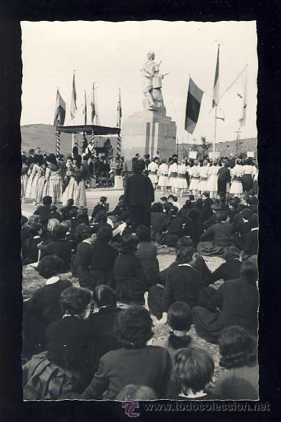 Postales: Foto-Postal del BRUC: Monument al timbaler: Acte franquista d'homenatge o potser de l'inauguracio