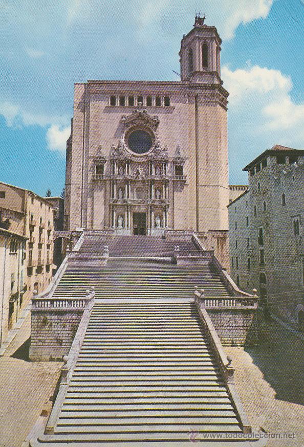 Postales: Girona, La Catedral, circulada en 1967 - Foto 1