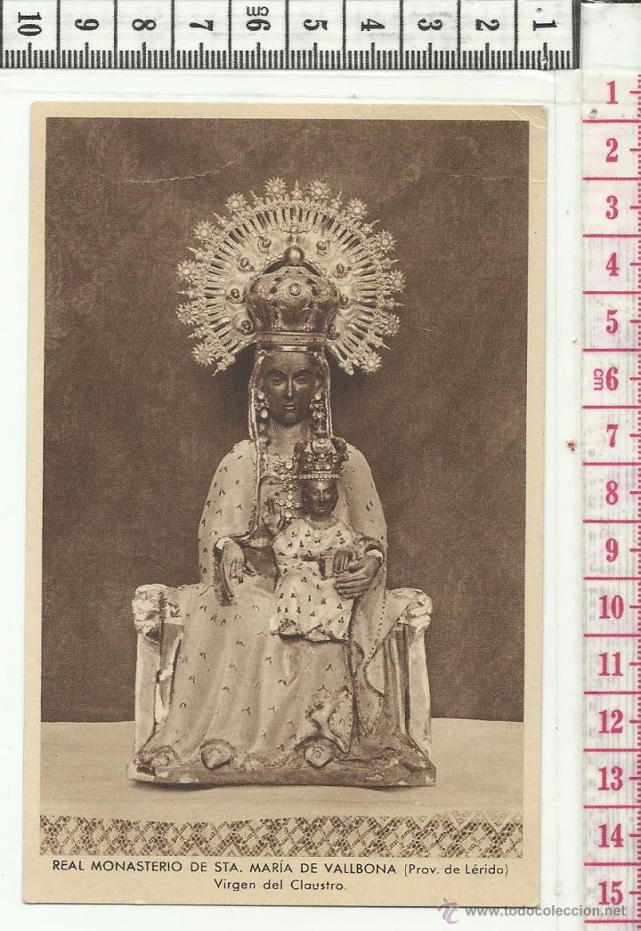 Postales: 11.318 TARJETA POSTAL MONASTERIO DE SANTA MARIA DE VALLBONA,VIRGEN DEL CLAUSTRO, LERIDA