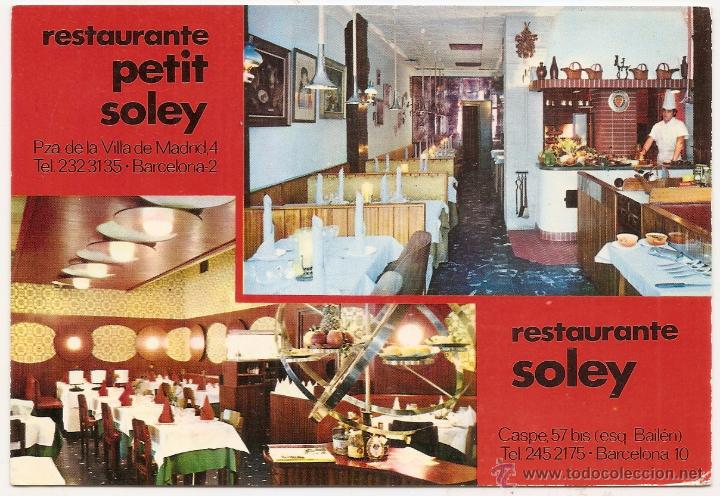 Postales: Restaurante Soley, Barcelona - Foto 1