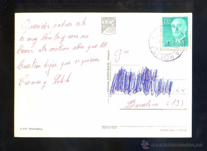 Postales: Puigcerd&agrave;. Ed. Arribas n&ordm; 2012. Circulada. - Foto 2