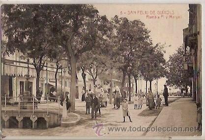 Postkarten: ANTIGUA POSTAL 5 SAN FELIU DE GUIXOLS RAMBLA PI Y MARAGALL 3421 FOTOTIPIA THOMAS