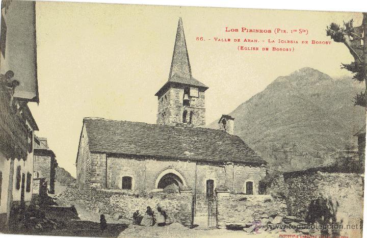 Postales: PS5540 LOS PIRINEOS - VALLE DE AR&Aacute;N 'LA IGLESIA DE BOSOST'. LABOUCHE FR. SIN CIRCULAR