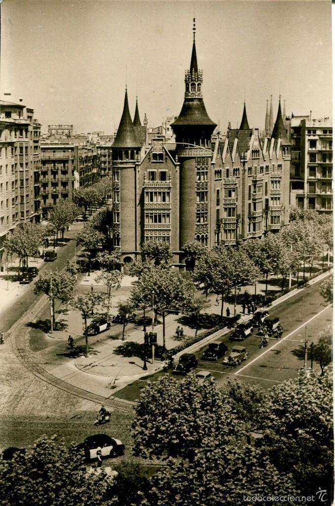 Postales: BARCELONA-CASA TERRADES- FOTOPOSTAL-TAXIS- RARA