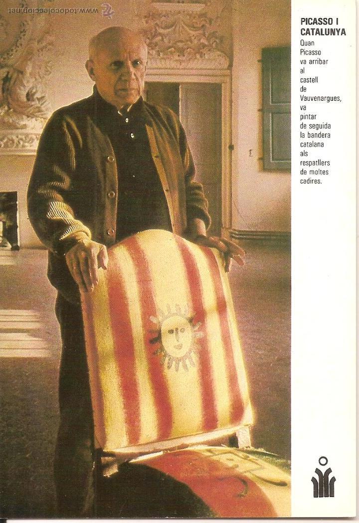 Postales: PICASSO I CATALUNYA, CASTELL DE VAUVENARGUES, RESPATLLERS CADIRES PINTATS - &Ograve;MNIUM CULTURAL