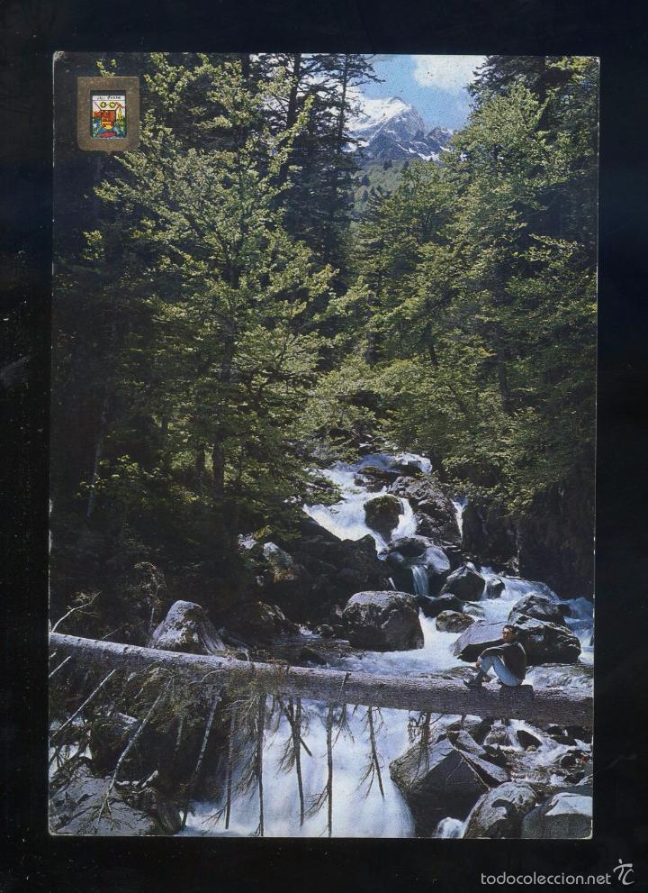 Postales: Era Artiga de Lin. *Artiga de Lin. Cascada del Joeu* Ed. Fisa n&ordm; 5274. Circulada 1973.