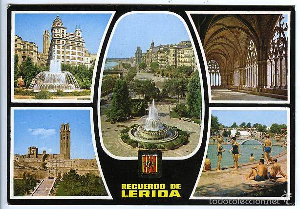 Postales: N&ordm; 1788 Lerida, Diversos Aspectos especificados en el reverso. Comercial Escudo de Oro.