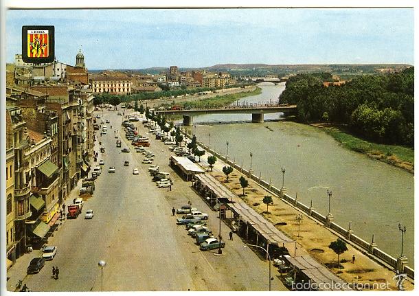 Postales: N&ordm; 755 Lerida. Avenida Blondel y r&iacute;o Sagra. Ediciones Soberanas Barcelona. Escudo de Oro.