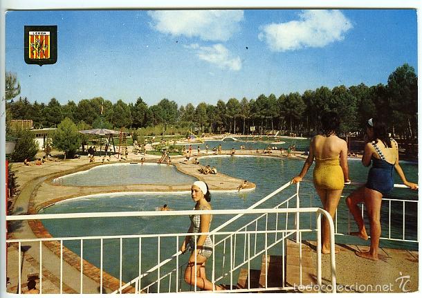 Postales: N&ordm; 759 Lerida. Parque Municipal, Piscinas Bassas del Picat. Ed. Soberanas. Escudo de Oro.
