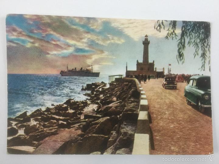 Postales: curiosa postal del rompeolas de barcelona - Foto 1