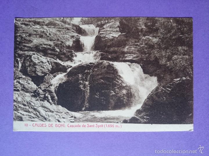 Postales: ANTIGUA POSTAL DE CALDES DE BOH&Iacute;- (LERIDA) - CASCADA DE SANT SPRIT ( 1.696 M.) - .... R- 2001