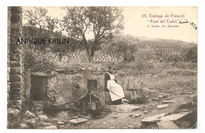 Postales: ESPLUGA DE FRANCOLI N&ordm; 25 FONT DEL CADET / L. ROISIN / SIN FRANQUEAR