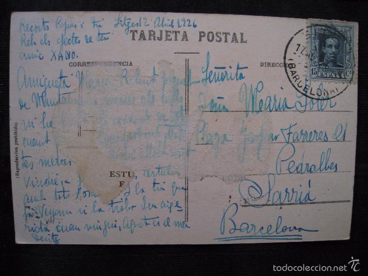 Postales: POSTAL CIRCULADA SITGES - BALUARTE - L.ROISIN. - Foto 3