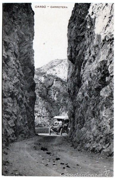 Cartoline: a00904 cardo - carretera - coche antiguo