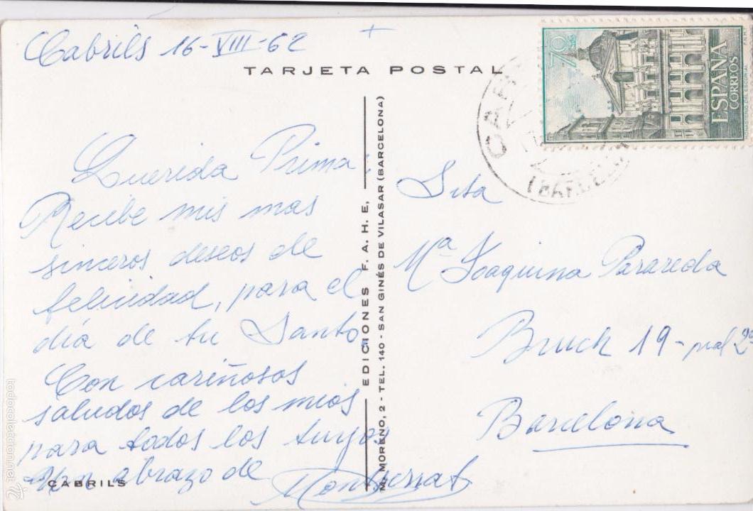 Postales: P- 5054. POSTAL CABRILS. ED. F.A.H.E. - Foto 2