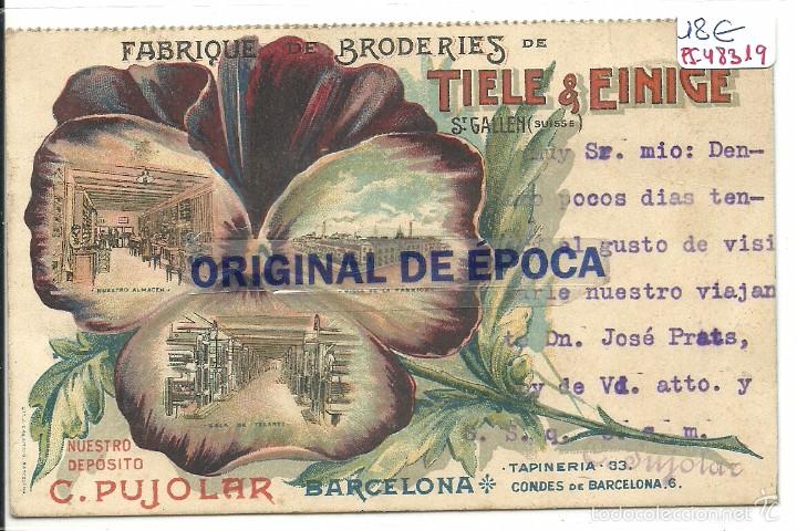 Postkarten: (PS-48319)POSTAL PUBLICITARIA DE BARCELONA-C.PUJOLAR CONFECCION DE ROPA BLANCA