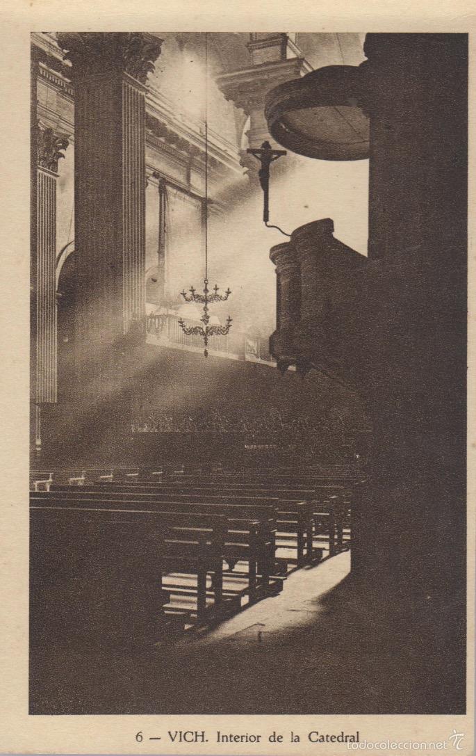 Postales: postal n&ordm; 6 vich - vic - interior de la catedral - Foto 1