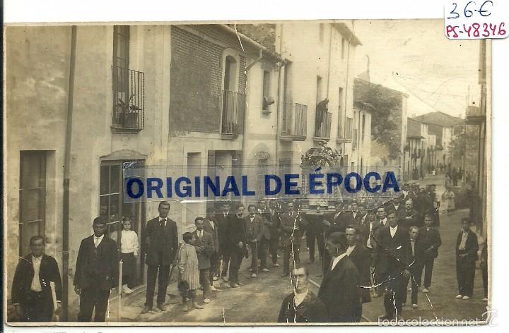 Postcards: (PS-48346)POSTAL FOTOGRAFICA DE SAN ESTEBAN PALAUTORDERA-CALLE MAYOR.PROCESION
