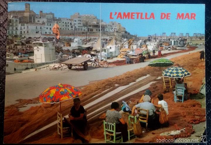 Postales: TARJETA POSTAL DE L&acute;AMETLLA DE MAR , CIRCULADA, VER FOTOS