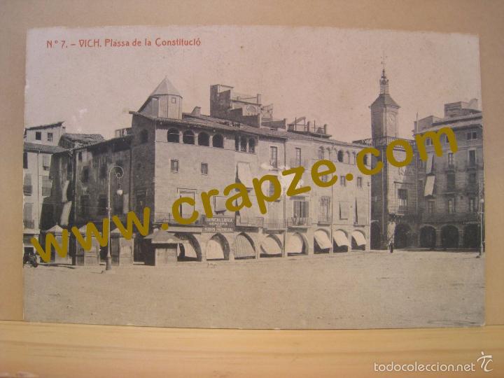 Postales: VICH: PLASSA DE LA CONSTITUCIO - THOMAS 7 - POSTAL ORIGINAL - Foto 1