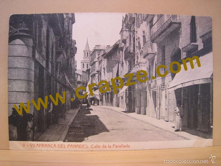Cartes Postales: VILAFRANCA DEL PANADES: CALLE PARELLADA - THOMAS - POSTAL ORIGINAL (PENEDES)