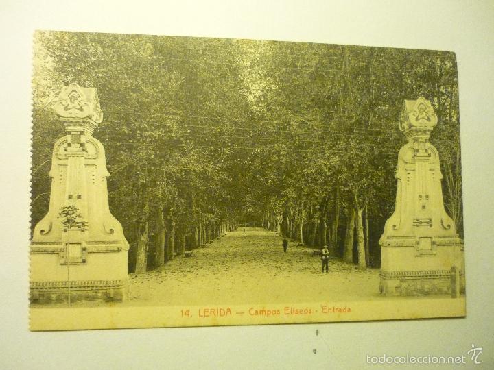 Postales: postal lerida campos eliseos-entrada bb