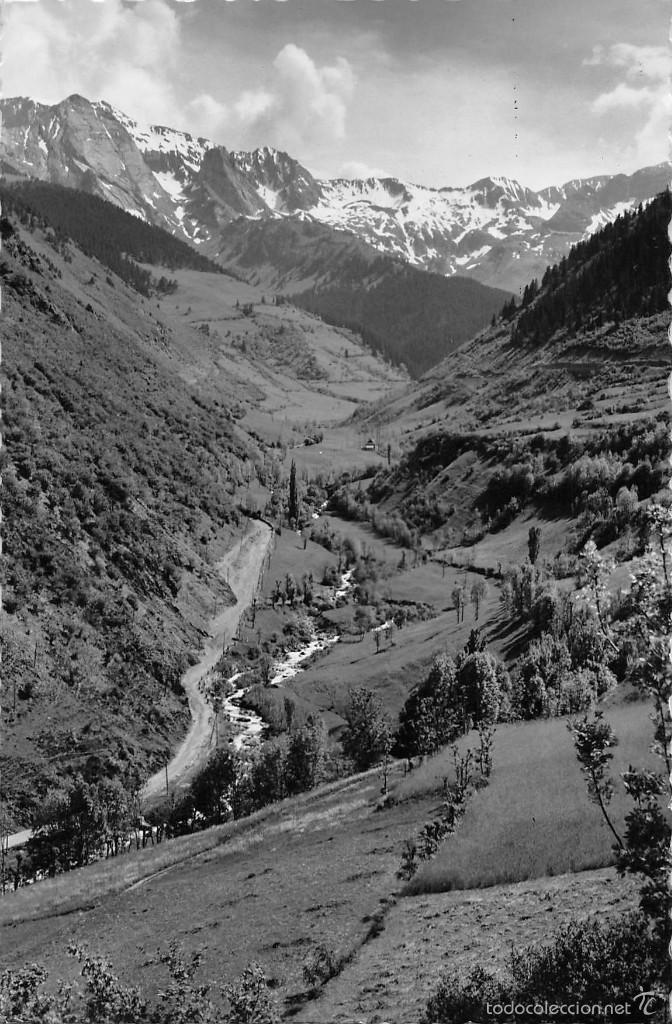 Postales: VALLE DE AR&Aacute;N.- VIELLA.-RIO NEGRO DESDE LA CARRETERA DEL TUNEL