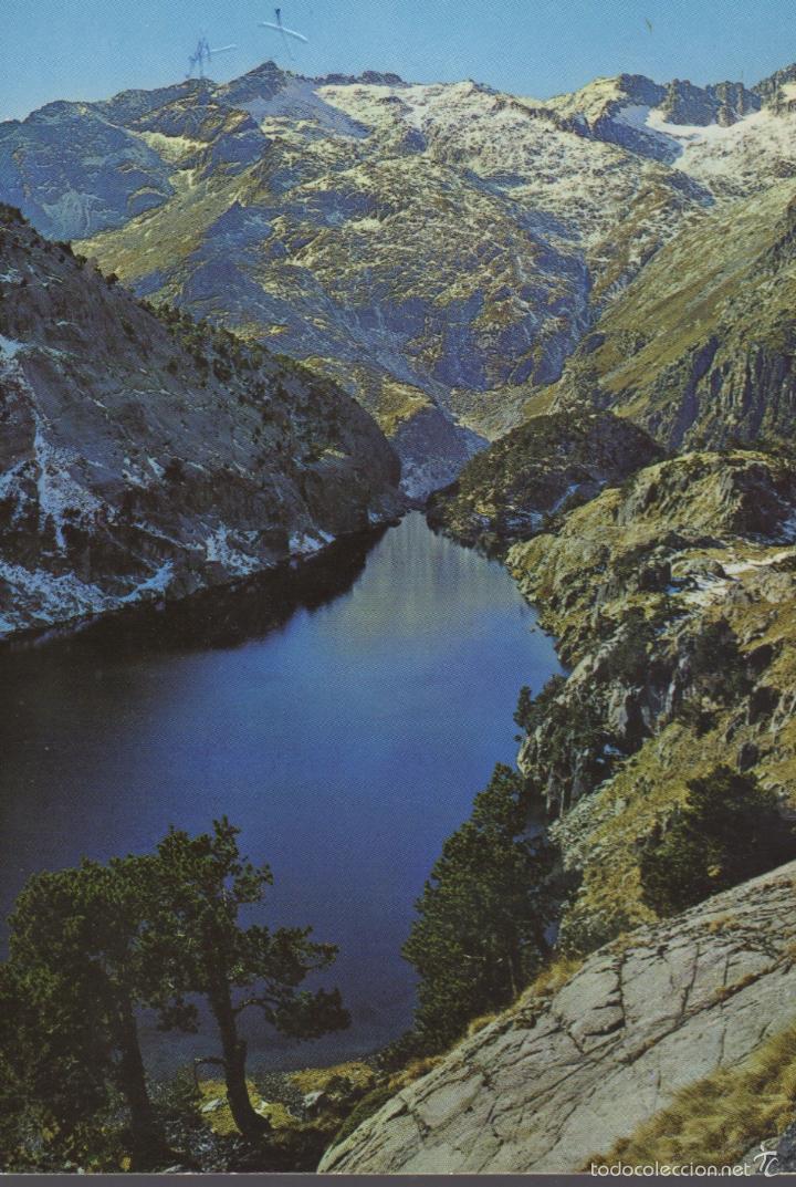 Postales: postal n&ordm; 11 valle de bohi-estany negre al fondo comoloformo y los bessiberri