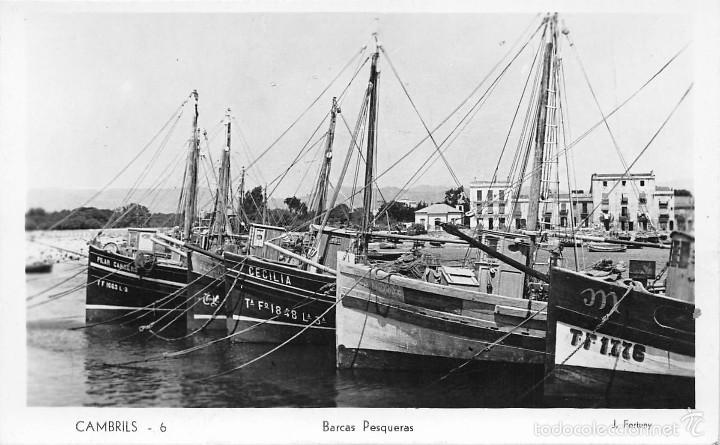 Postales: CAMBRILS (TARRAGONA).- BARCAS PESQUERAS - Foto 1