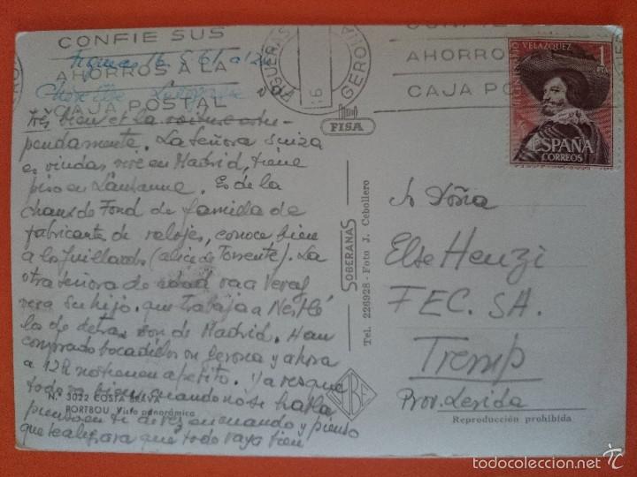 Postales: POSTAL COSTA BRAVA - PORTBOU - GIRONA - CIRCULADA A&Ntilde;O 1961.. R-2932 - Foto 2