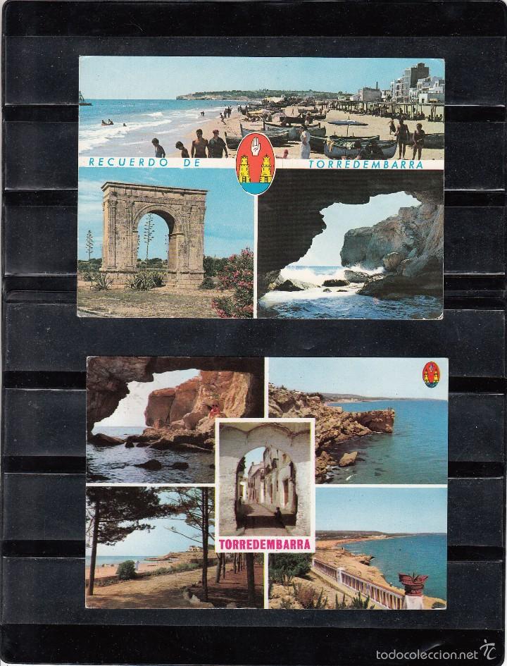Postales: TORREDEMBARRA. DIVERSOS ASPECTOS DE LA VILLA. 2 POSTALES - Foto 1
