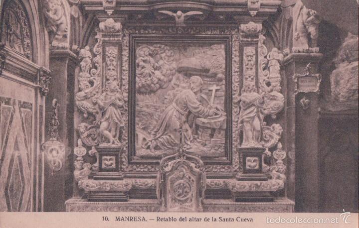 Postkarten: POSTAL 10 MANRESA.- RETABLO DEL ALTAR DE LA SANTA CUEVA. HUECOGRABADO RIEUSSET