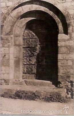 Cartes Postales: ANTIGUA POSTAL CASTELLAR D'EN HUG ENTRADA DE LA IGLESIA