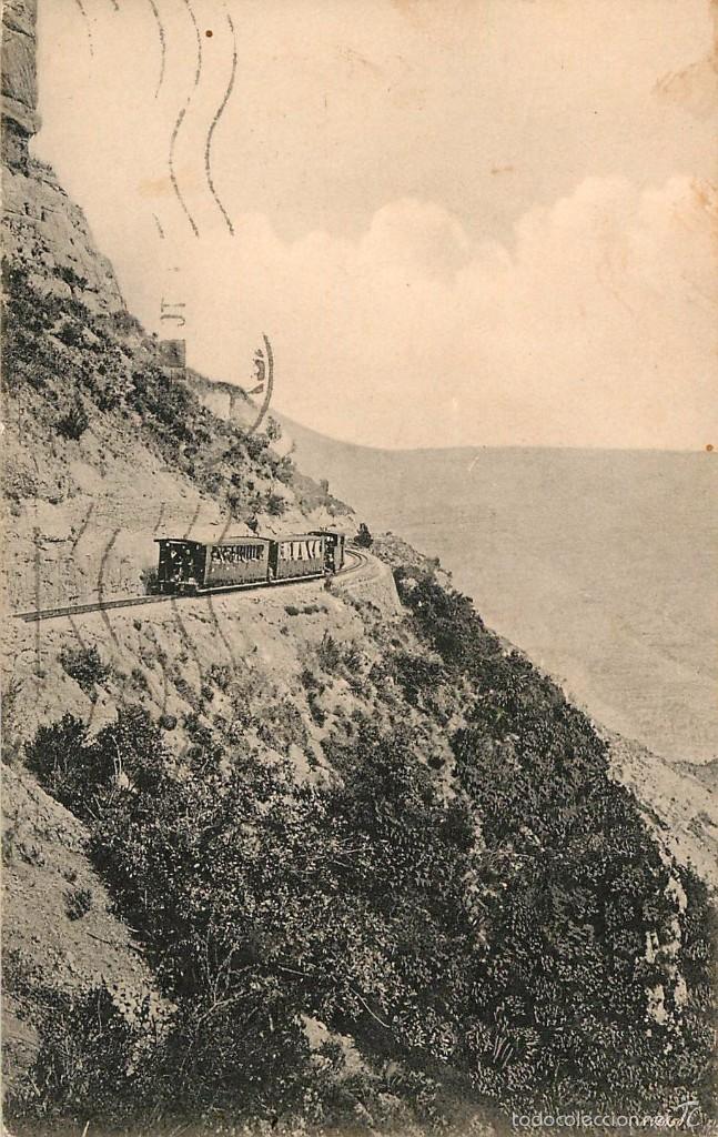 Cartoline: a01781 montserrat - el tren pujant la montanya - roca serie 2 n&ordm;13