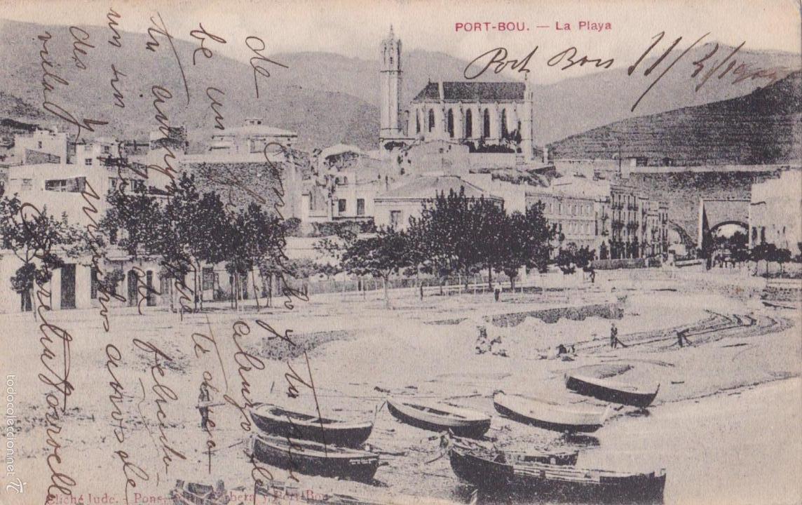 Postales: P- 5943. POSTAL PORT BOU, LA PLAYA. - Foto 1