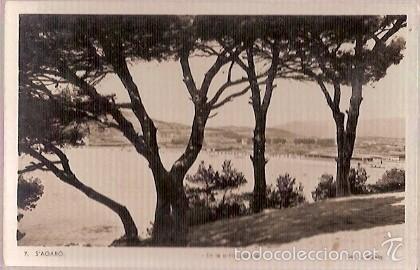 Cartoline: ANTIGUA POSTAL 7 S'AGARO EN LA ORILLA DEL MAR FOT L ROISIN