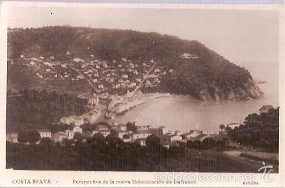 Cartes Postales: ANTIGUA POSTAL COSTA BRAVA PERSPECTIVA DE LA NUEVA URBANIZACION DE LLAFRANCH GUILERA