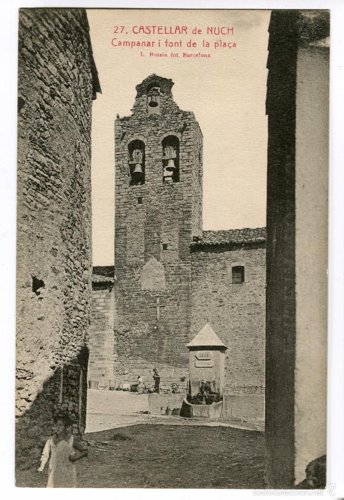 Postais: a01065 castellar de nuch - campanar i fot de la pla&ccedil;a - roisin n&ordm;27